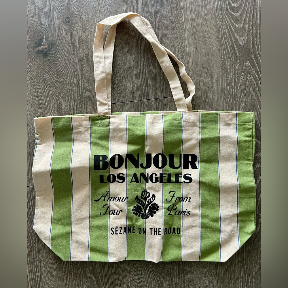 NEW Sézane Los Angeles Striped Tote Bag